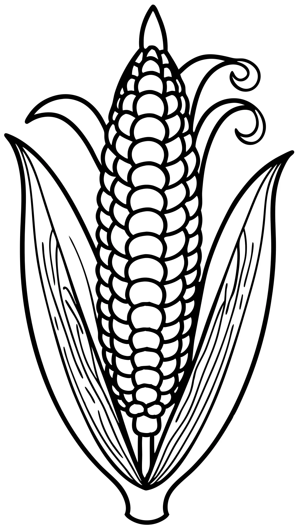 Corn on the Cob Coloring